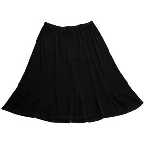 Vintage Chico's Travelers Black Slinky Liquid Knit Skirt XL 90s Classic Comfort